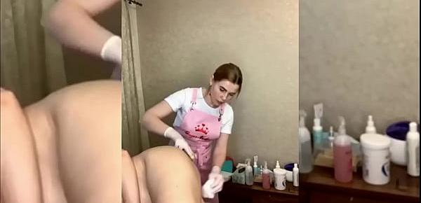  During the procedure, my legs began to shake, I dreamed of stroking this wet pussy